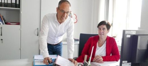 Thomas Theis und Michaela Marx vom Zentrum für Stiftungen, Fundraising und Förderwesen